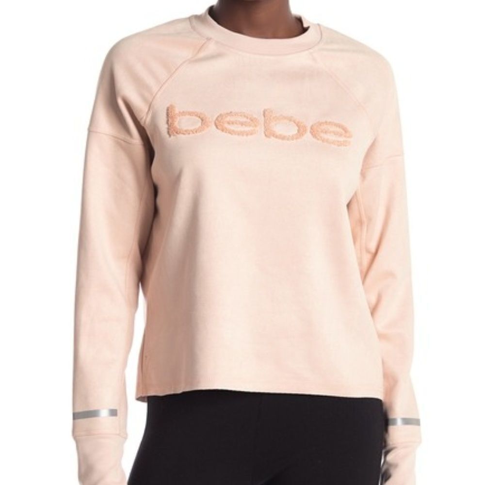 bebe Sporty Embroidered Logo Pullover Size XL